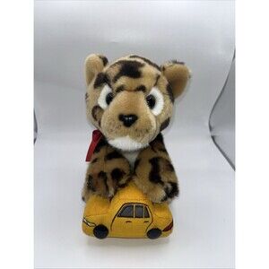 CARTIER Rare Leopard Plush with Red Bow and Yellow Cab Taxi
